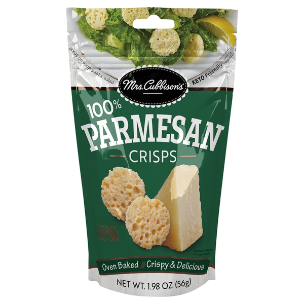 Crackers Mrs. Cubbison's Crisps, 100% Parmesan hero