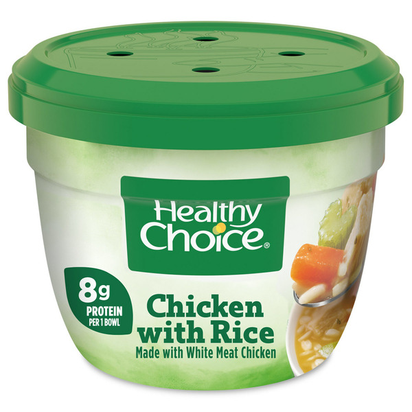 Prepared Meals Healthy Choice Chicken With Rice Soup, Microwave Bowl hero