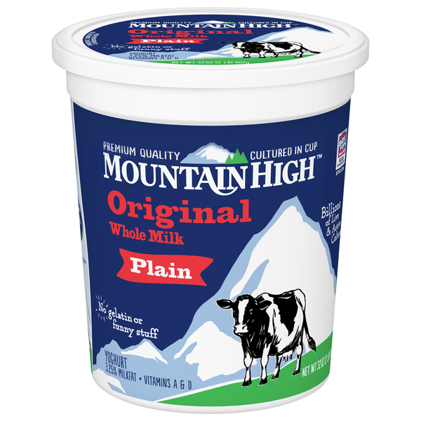 Yogurt Mountain High Yoghurt Yoghurt, Whole Milk, Original, Plain hero