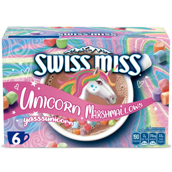 Cocoa & Drink Mixes Swiss Miss Unicorn Marshmallows Hot Cocoa Mix hero