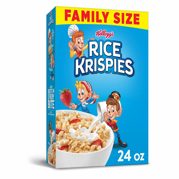 Candy & Chocolate Kellogg's Rice Krispies Cold Breakfast Cereal, Snap, Crackle, Pop, Fat-Free, Original hero