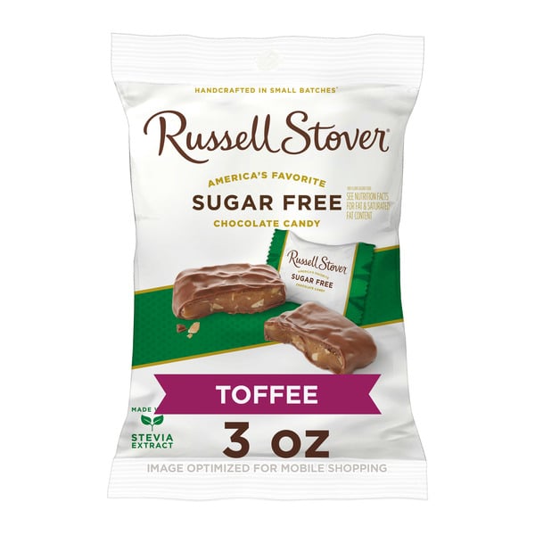 Candy & Chocolate Russell Stover Sugar Free Toffee Squares In Chocolate Candy hero