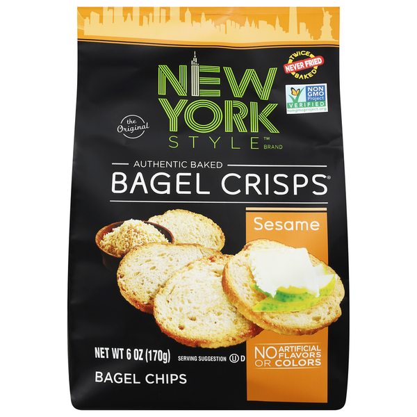 Bread New York Style Bagel Chips, Sesame hero