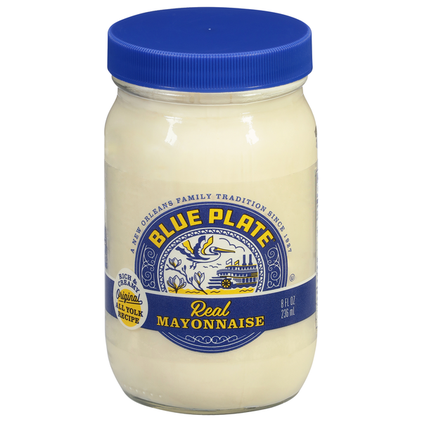 Condiments Blue Plate Mayonnaise, Real, Rich & Creamy, Original hero