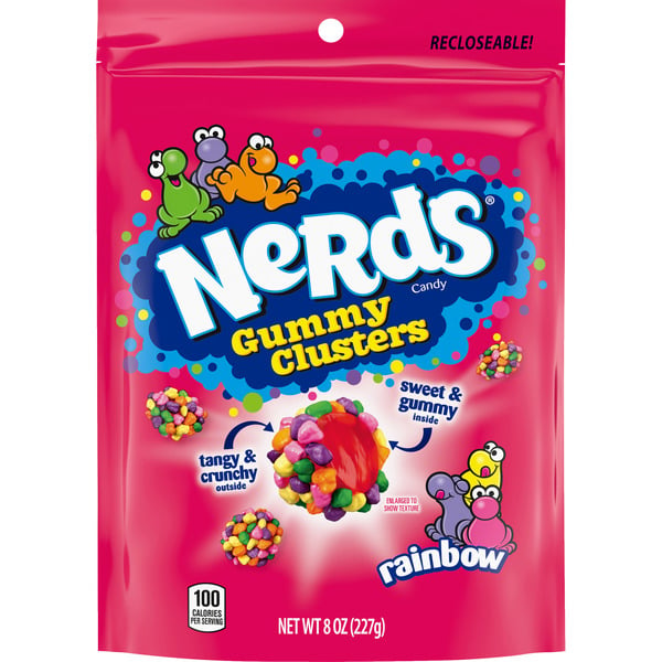 Candy & Chocolate NERDS Candy, Gummy Clusters, Rainbow hero