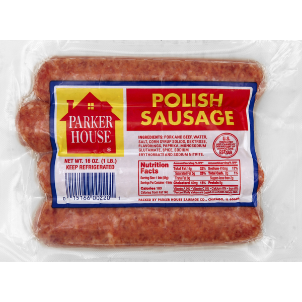 Hot Dogs, Bacon & Sausage Parker House Polish Sausage hero