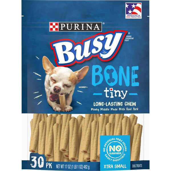 Dog Food & Care Purina Busy Made in USA Facilities Toy Breed Dog Bones, Tiny hero