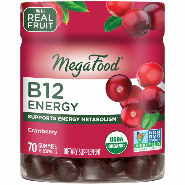 MegaFood B12 Energy Cranberry Gummies hero