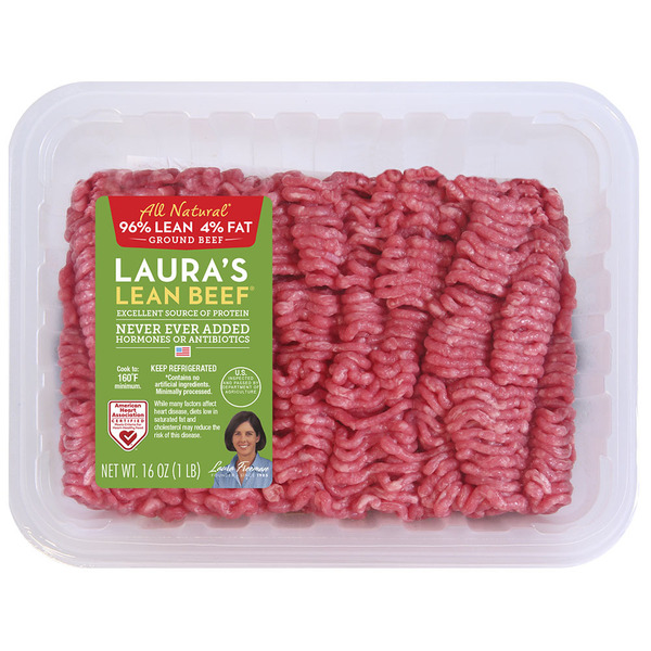 Packaged Meat Laura's Lean Beef Laura's Lean 96% Lean 4% Fat Ground Beef hero