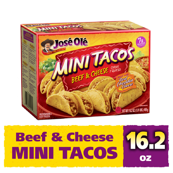 Frozen Meals José Olé Beef & Cheese Mini Tacos hero