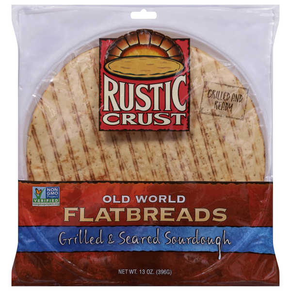 Tortillas & Flat Bread Rustic Crust Flatbreads, Old World, Grilled & Seared Sourdough hero