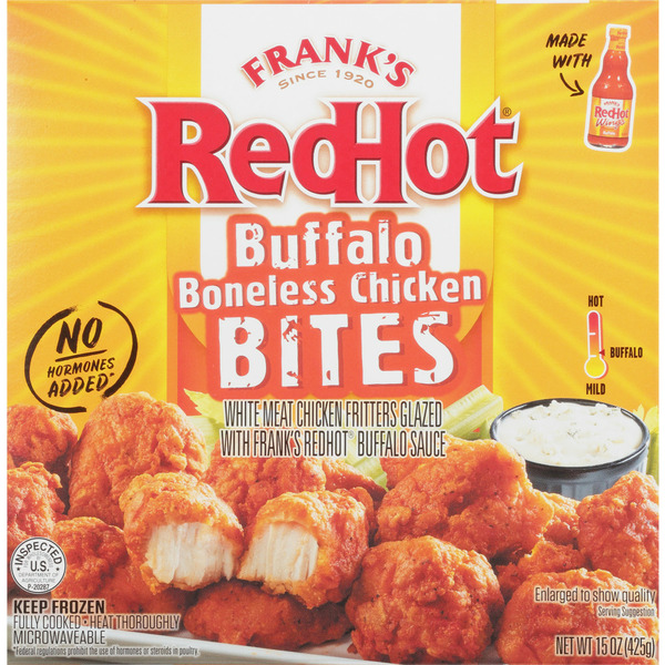 Frozen Appetizers & Sides Frank's RedHot® Buffalo Boneless Chicken Bites hero