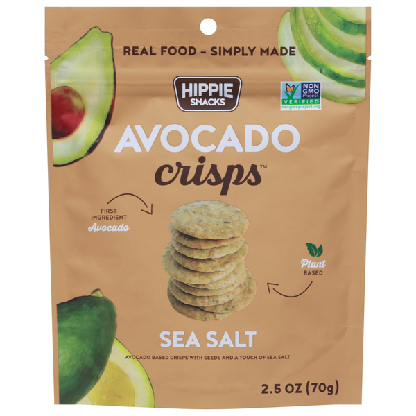 Chips & Pretzels Hippie Snacks Avocado Crisps, Sea Salt hero