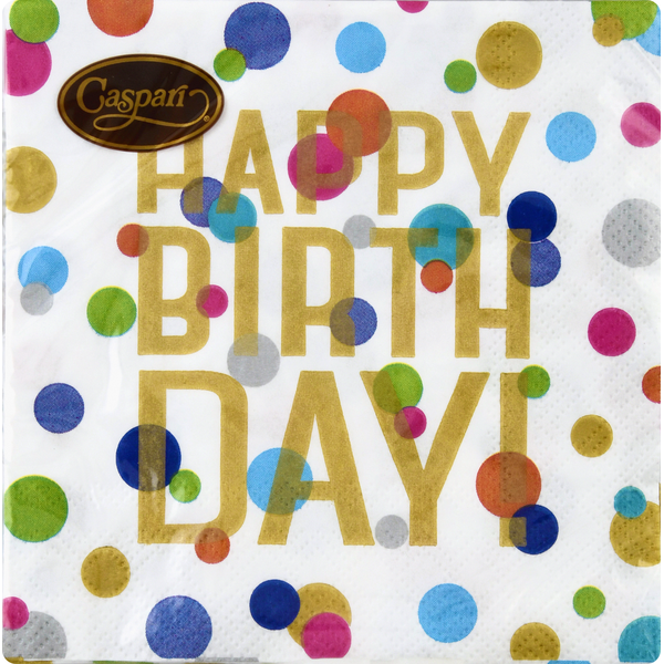 Caspari Napkins, Confetti - Happy Birthday, Triple-Ply hero