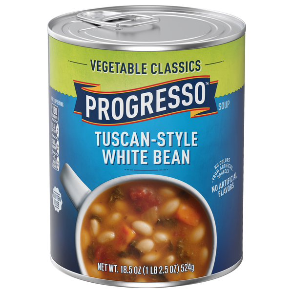 Soup, Broth & Bouillon Progresso Soup, Tuscan-Style White Bean, Vegetable Classics hero