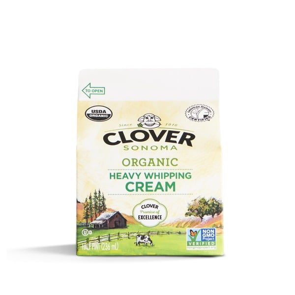 Harmons Clover Sonoma Organic Heavy Whipping Cream Half Pint Same-Day ...