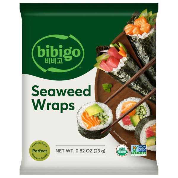 Refrigerated Bibigo Organic Seaweed Wraps hero