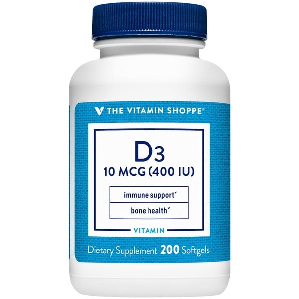 Immune Support The Vitamin Shoppe Vitamin D3 - 400 IU (200 Softgels) hero