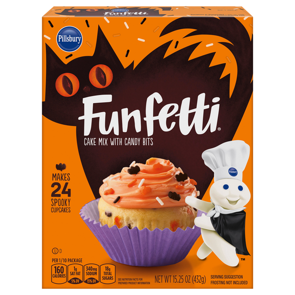 Cookies & Cakes Pillsbury Funfetti Halloween Cake Mix With Candy Bits hero