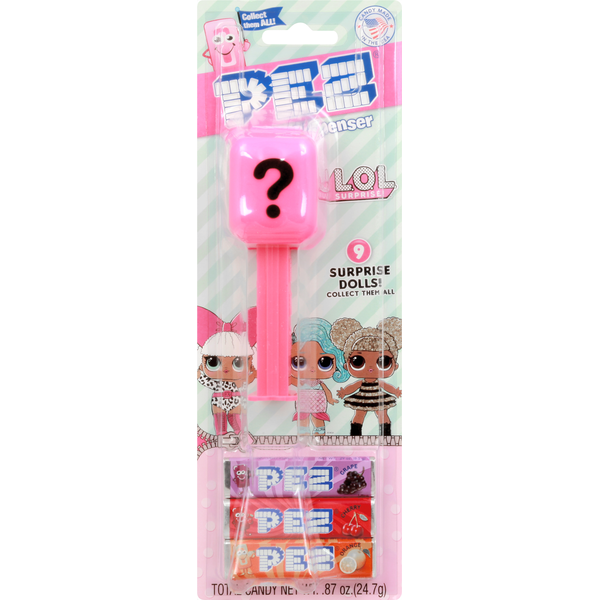 Candy & Chocolate PEZ Candy & Dispenser, Grape, Cherry, Orange, LOL Surprise hero