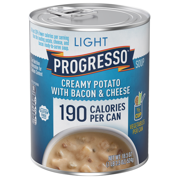 Soup, Broth & Bouillon Progresso Soup, Creamy Potato with Bacon & Cheese, Light hero