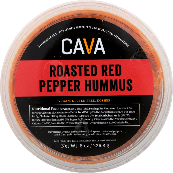 CAVA Roasted Red Pepper Hummus hero