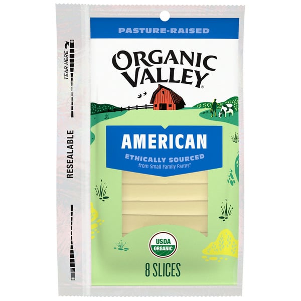 Packaged Cheese Organic Valley Organic American Cheese Slices hero