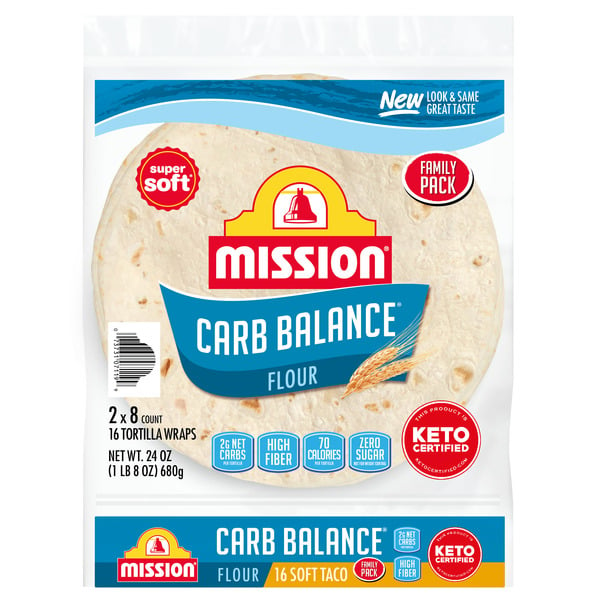 Tortillas & Flat Bread Mission Carb Balance Soft Taco Flour Tortillas hero