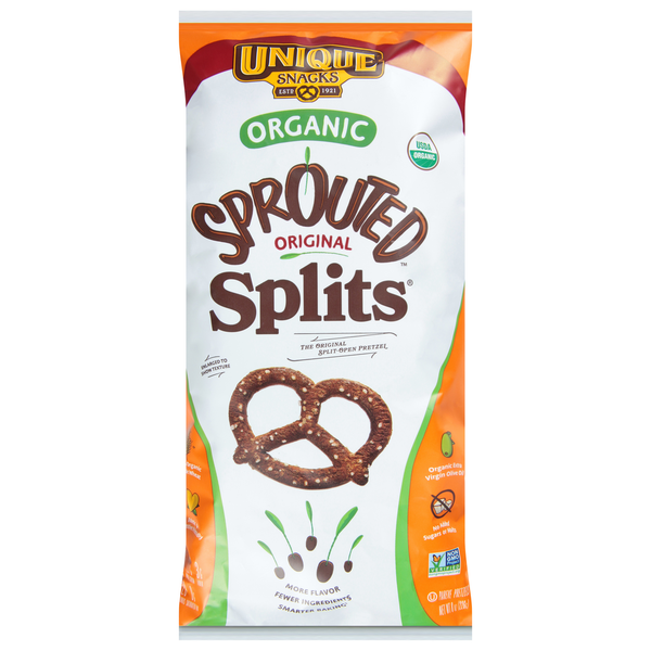 Chips & Pretzels Unique Snacks Pretzels, Organic, Sprouted, Original hero