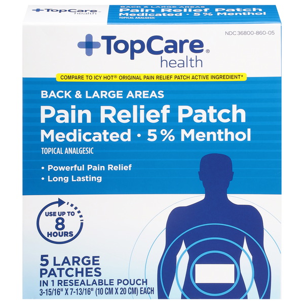 Muscles, Joints & Pain Relief TopCare Pain Relief Patch, Large hero