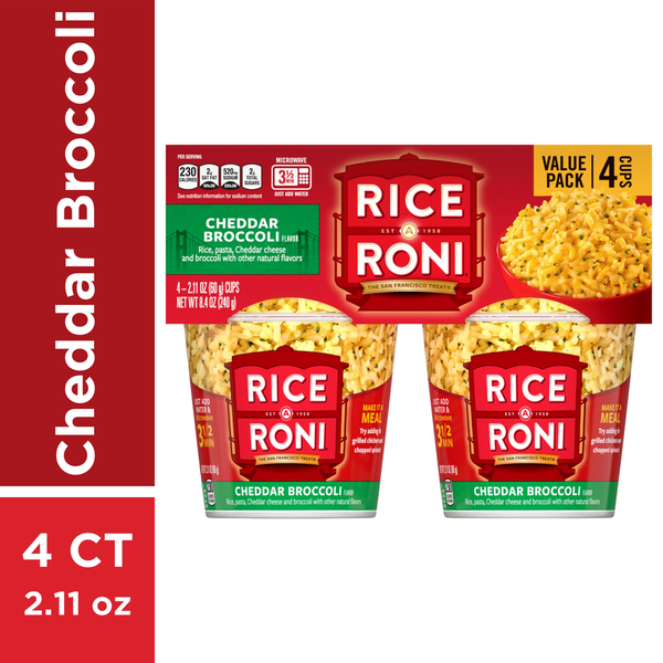 Instant Foods Rice-A-Roni Rice, Cheddar Broccoli Flavor, Value Pack hero