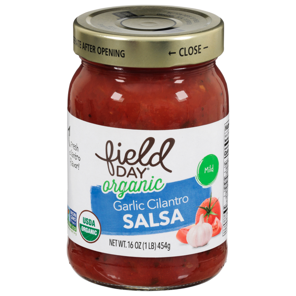 Field Day FIELD DAY Salsa, Organic, Mild, Garlic Cilantro hero