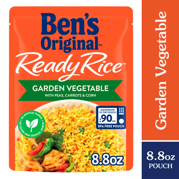 Grains, Rice & Dried Goods Ben's Original Garden Vegetable with Peas, Carrots & Corn Rice Pouch hero