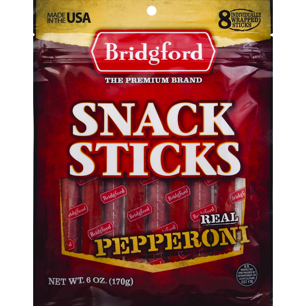 Popcorn & Jerky Bridgford Pepperoni Sticks hero