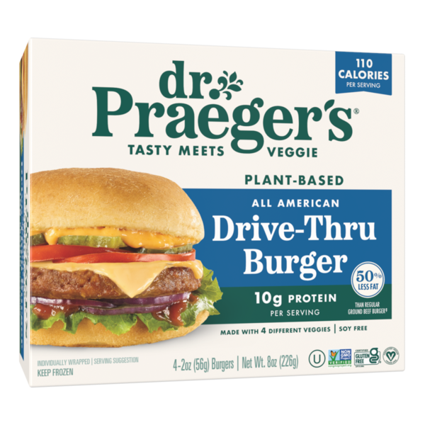 Frozen Meat & Seafood Dr. Praeger's All American Veggie Burgers Drive Thru hero