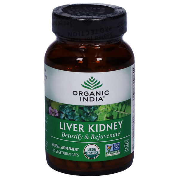 Dietary Supplements ORGANIC INDIA Liver Kidney, Caps hero