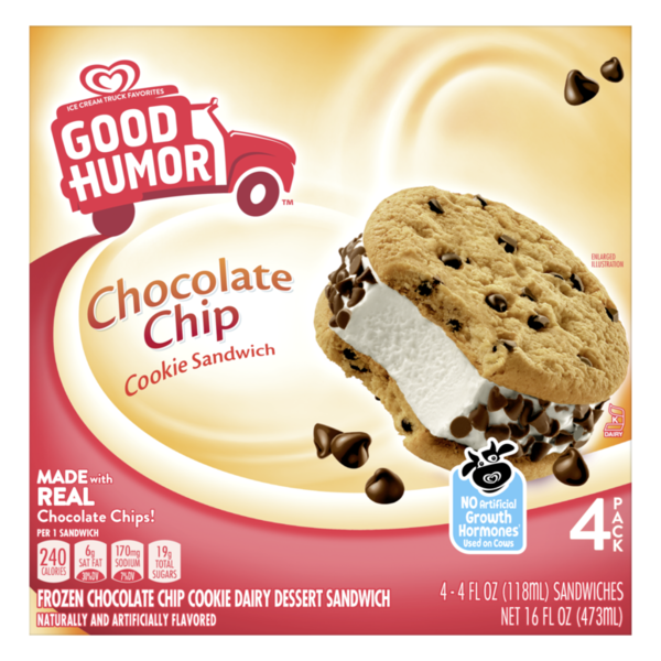 Ice Cream & Ice Good Humor Ice Cream Sandwich Chocolate Chip Cookie hero