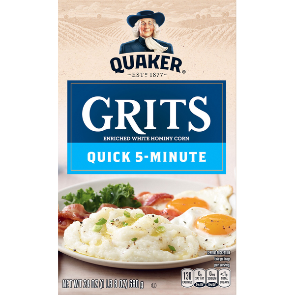 Hot Cereal & Pancake Mixes Quaker Grits, Quick 5-Minute hero