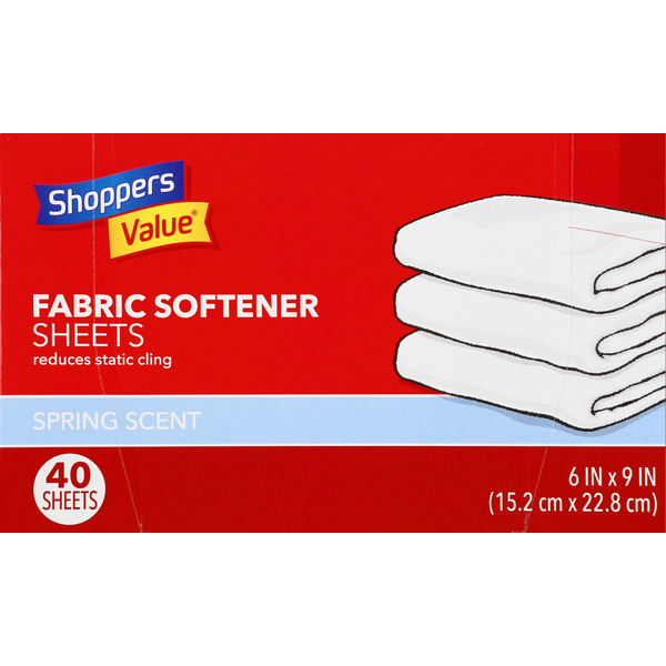 Laundry Shoppers Value Fabric Softener Sheets, Spring Scent hero