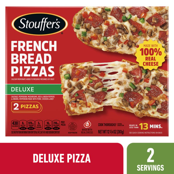 Stouffer's Deluxe French Bread Frozen Pizza hero