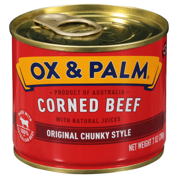 Canned Meat & Seafood Ox & Palm Corned Beef, Original Chunky Style hero