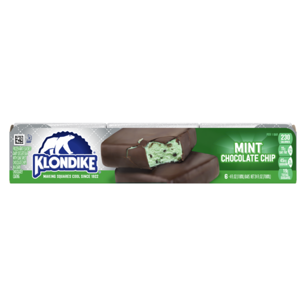 Ice Cream & Toppings Klondike Ice Cream Bars, Mint Chocolate Chip hero