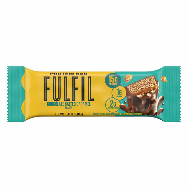 Energy & Granola Bars FULFIL Chocolate Salted Caramel Flavored Protein Bar hero