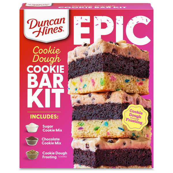 Doughs, Gelatins & Bake Mixes Duncan Hines Cookie Dough Cookie Bar Baking Kit, Baking Mix hero