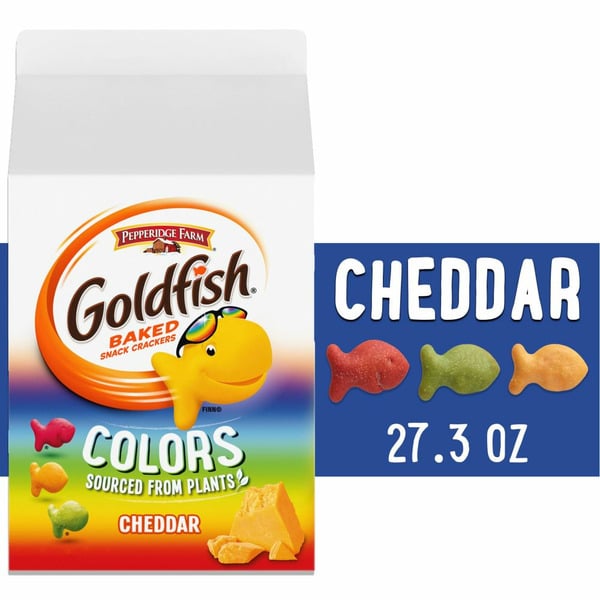 Pepperidge Farm Goldfish  Colors Cheddar Cheese Crackers hero