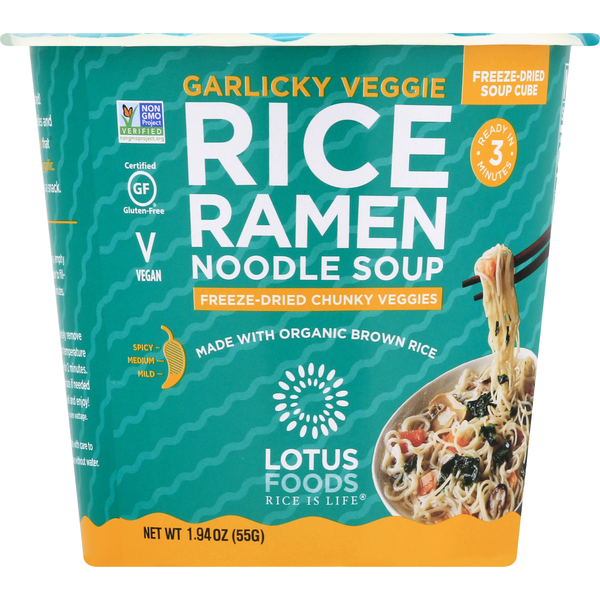 Instant Foods Lotus Foods Rice Ramen, Garlicky Veggie, Mild hero