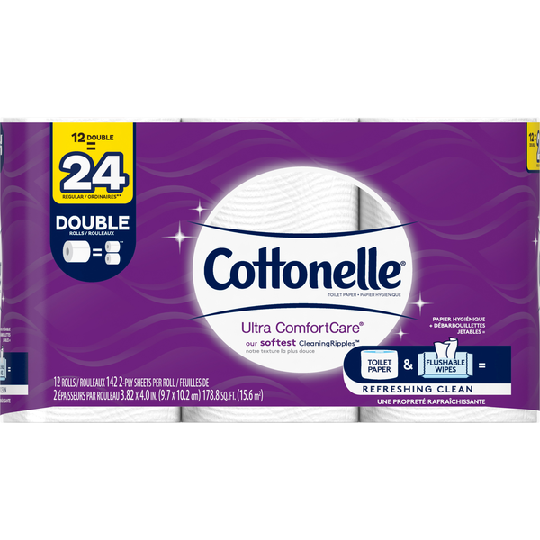 Paper Goods Cottonelle Ultra ComfortCare Toilet Paper, Soft Bath Tissue hero