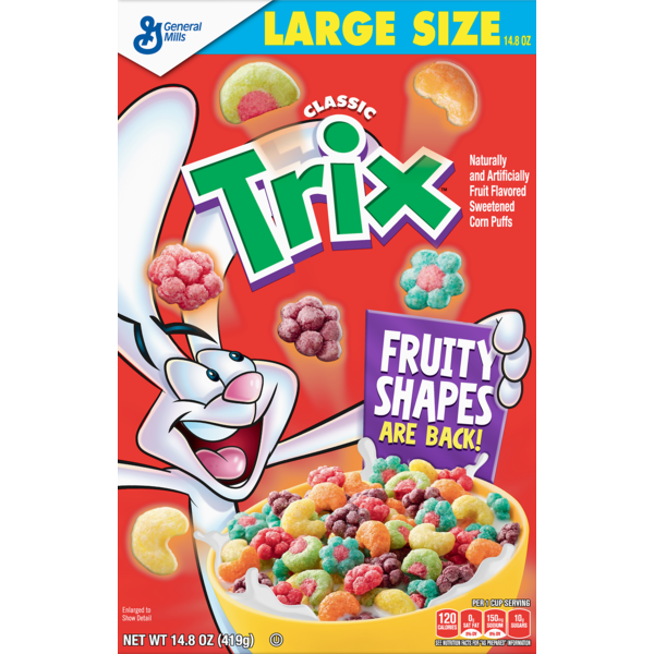 Cereal Trix Cereal, Fruit Flavored Corn Puffs hero