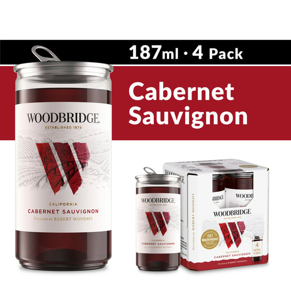 Single Serve Wines Woodbridge Cabernet Sauvignon Red Wine Mini Cans hero