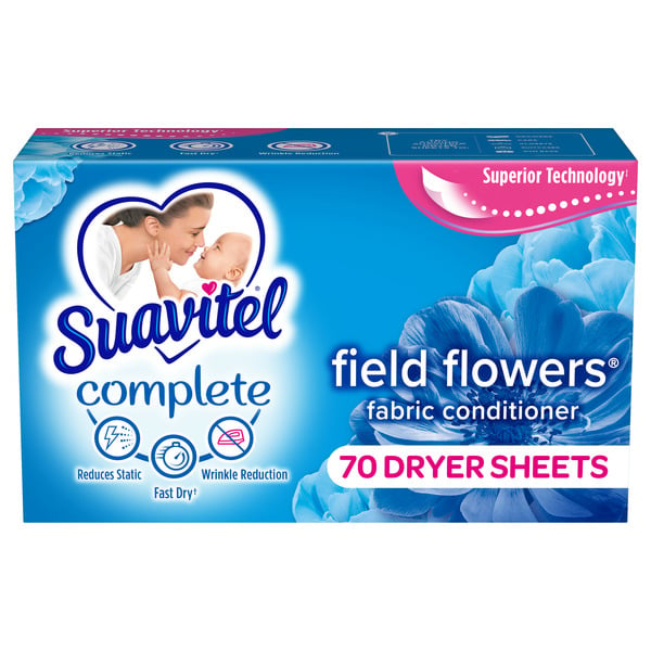 Laundry Suavitel Fabric Softener Dryer Sheets, Field Flowers hero